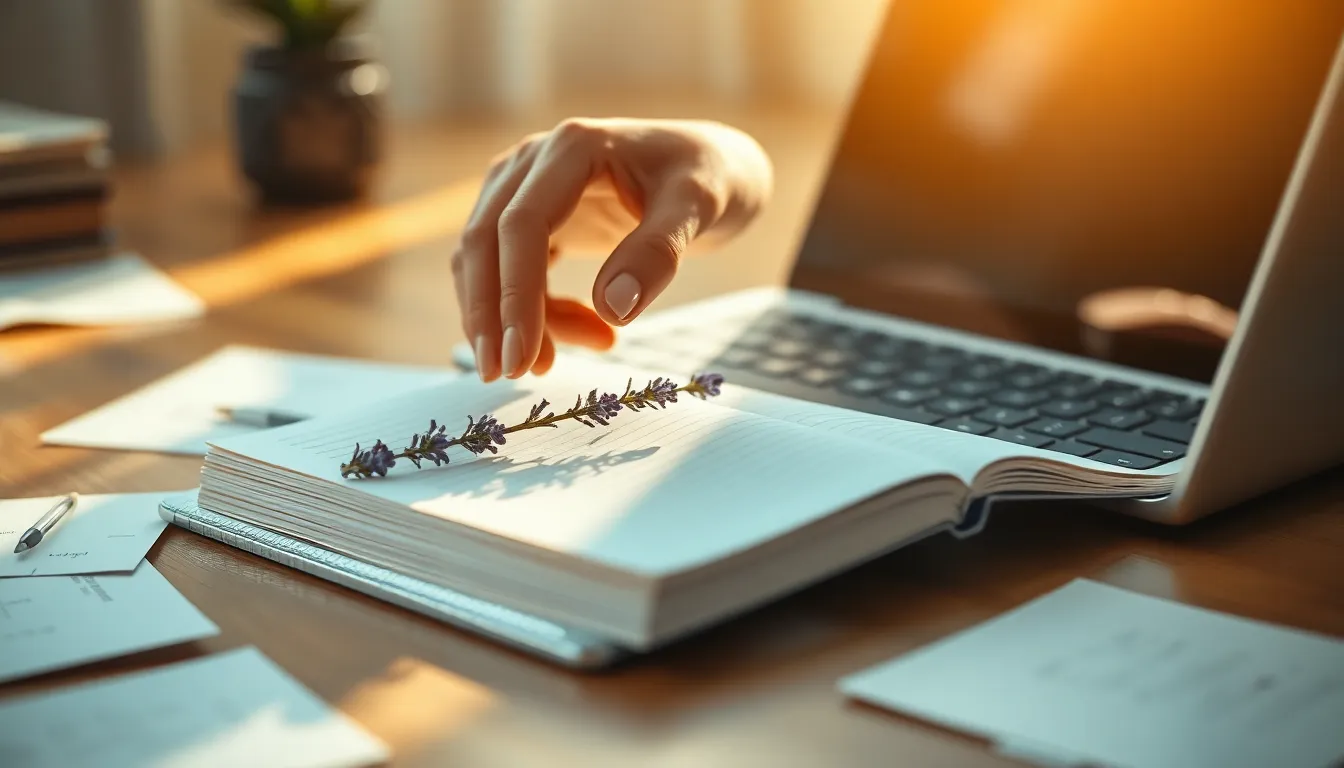 논문 작성자가 노트북 앞에서 생각하는 모습