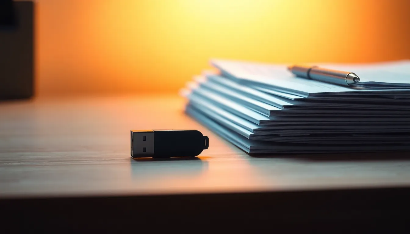 깔끔하게 정리된 논문 제출 USB 폴더 예시