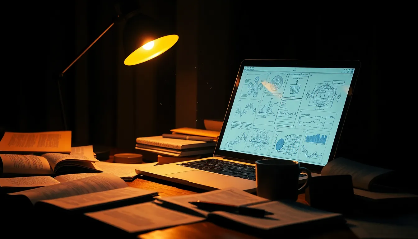 연구에 몰두하는 학생의 모습