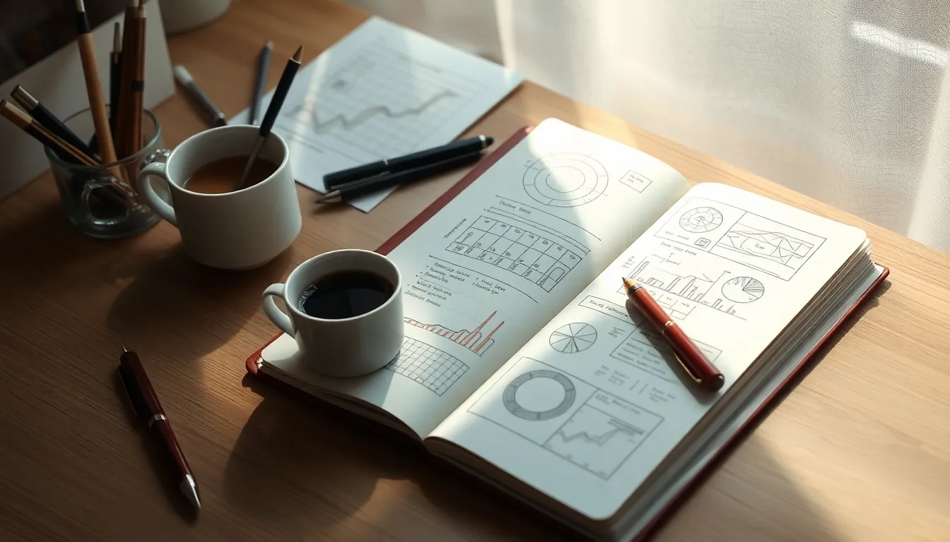 다양한 통계 그래프와 차트가 그려진 화면