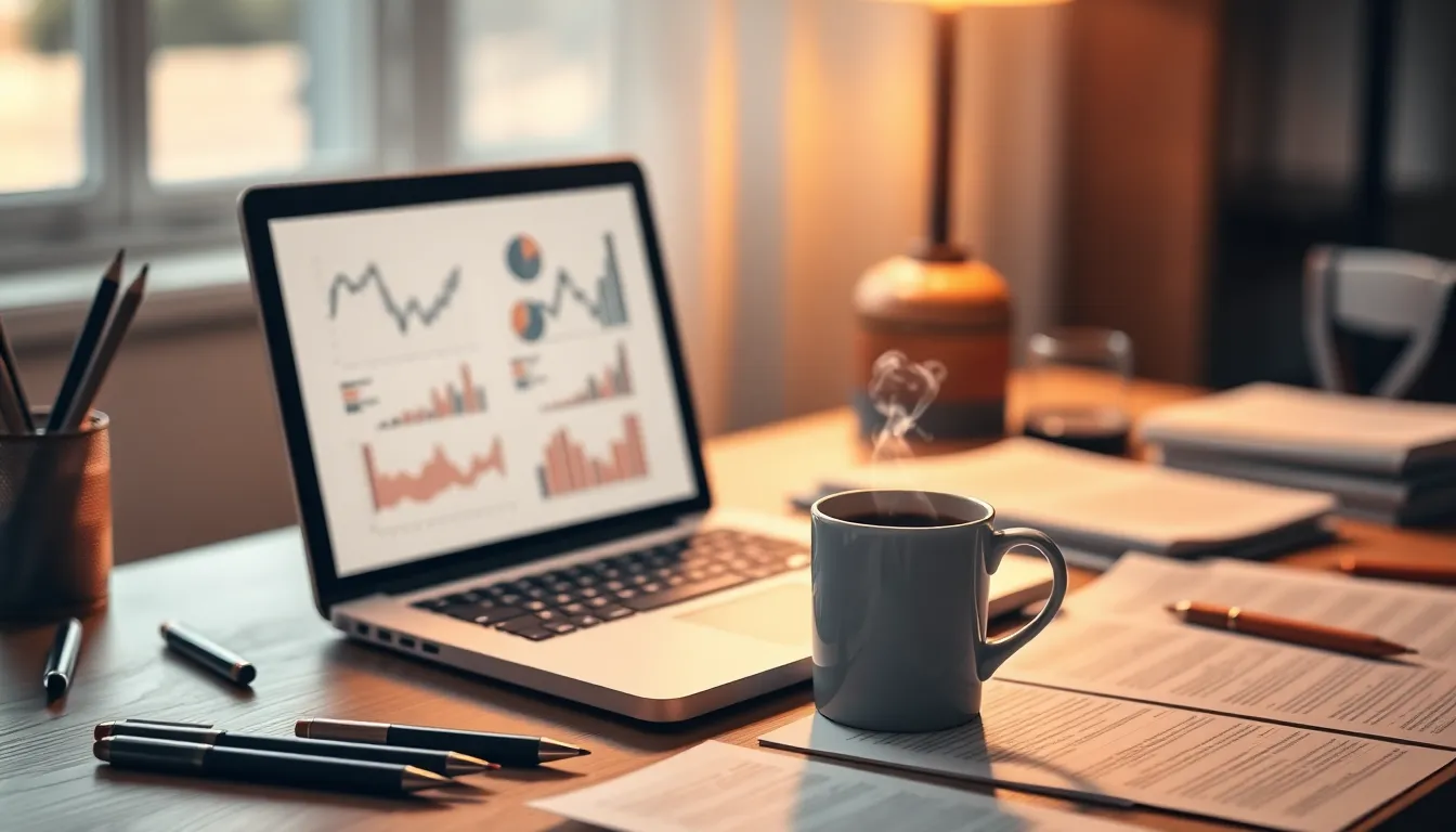 논문 작성 과정에서 데이터 분석과 자료 정리를 하는 모습