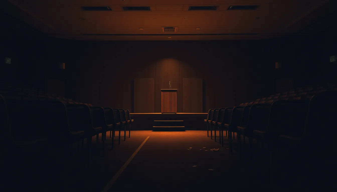 발표자가 유머로 실수를 넘기는 모습