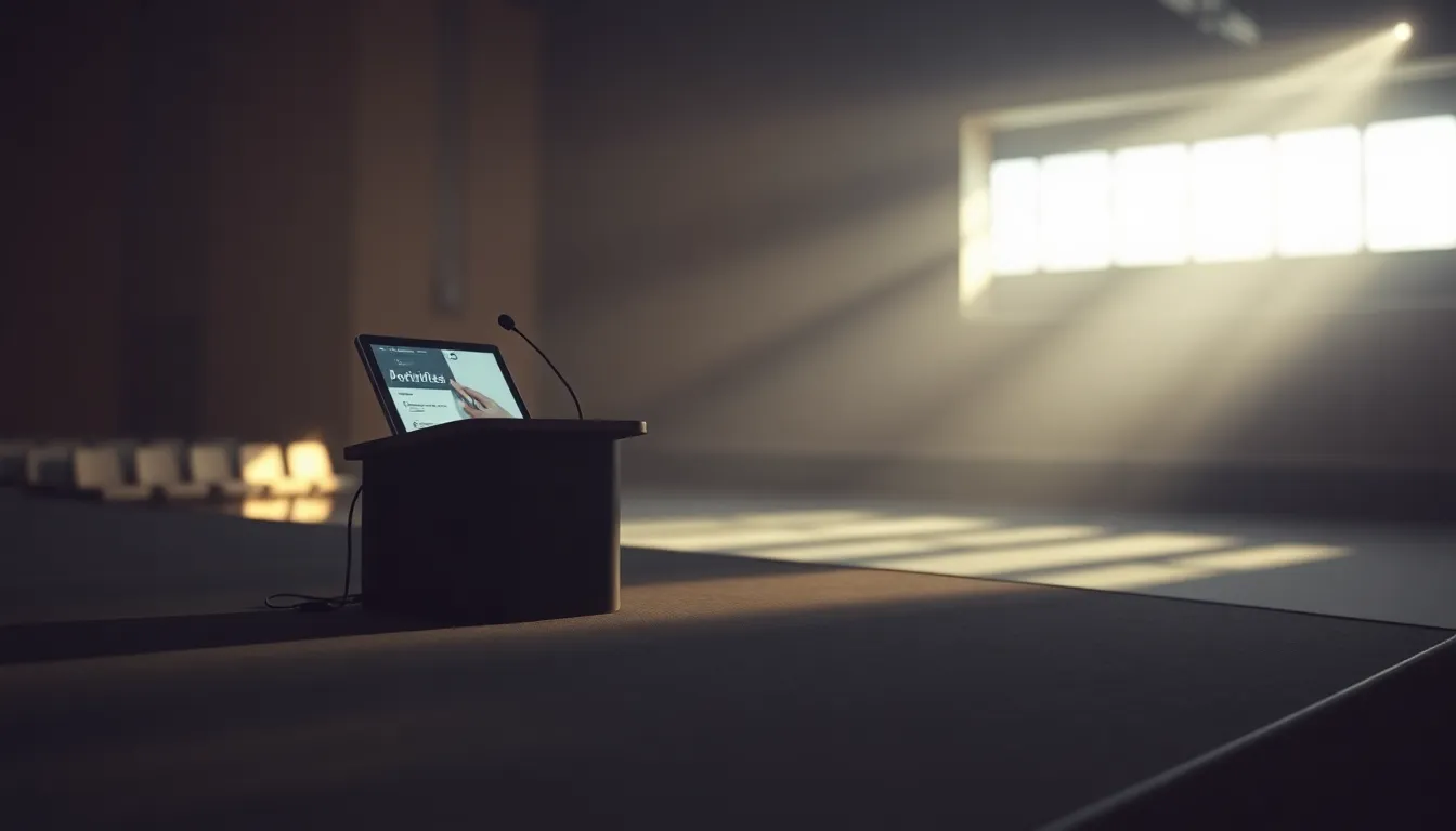 발표 중 사라진 발표자, 긴급 대처법 공개 2 발표자가 사라진 비상 상황에 대처하는 모습