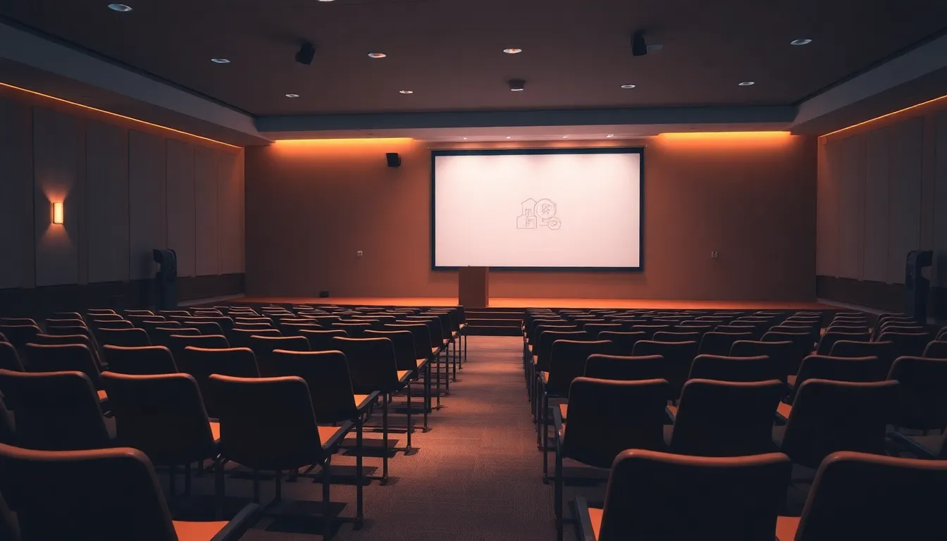 학술 발표 준비 중인 연구자 이미지