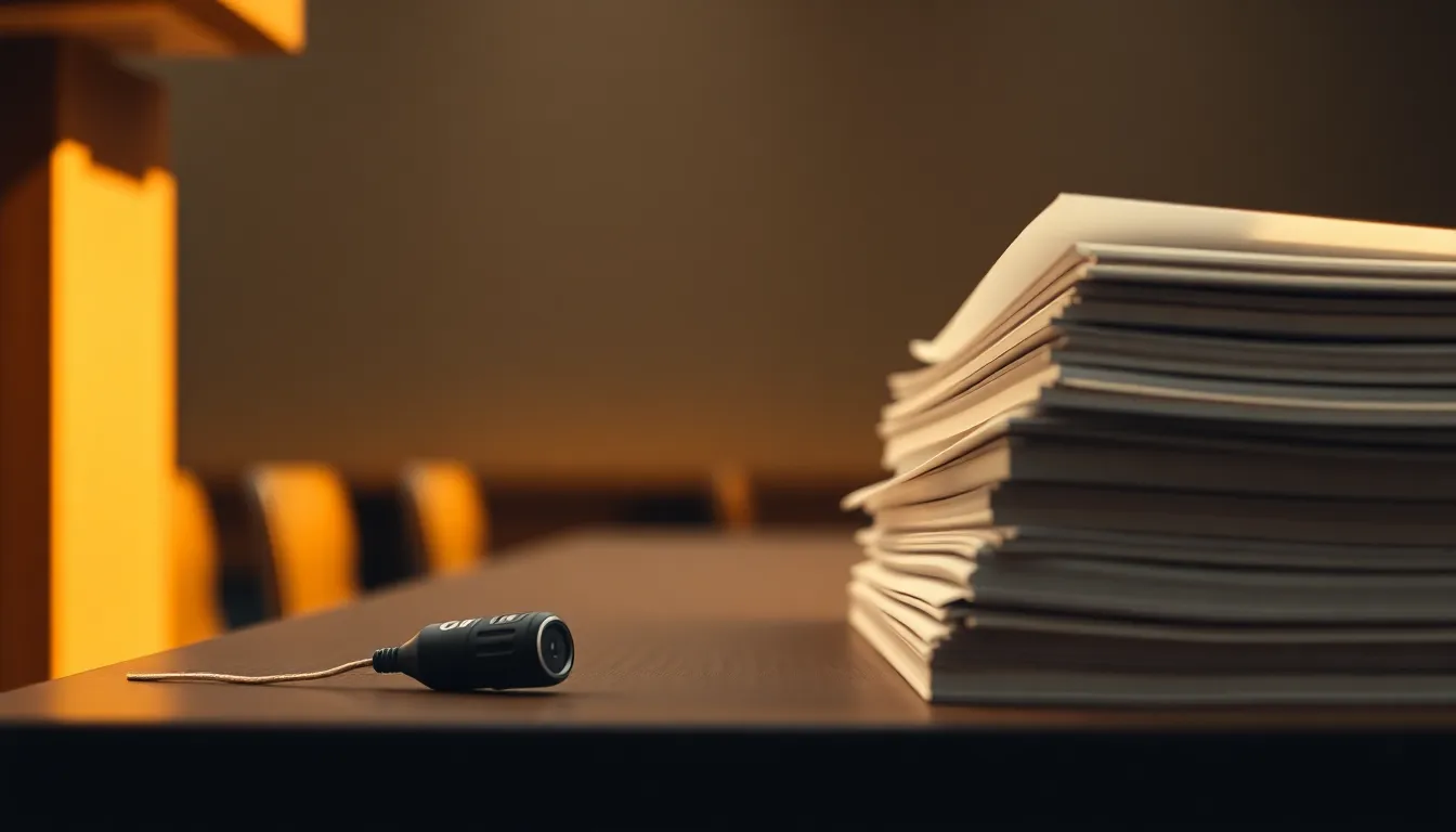 발표자가 유머로 청중을 웃기는 모습