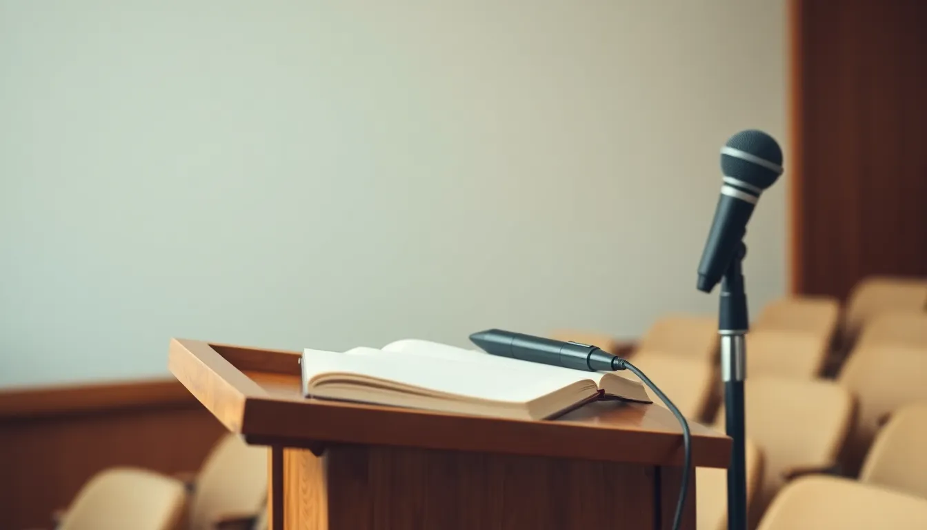 발표 연습하는 학생