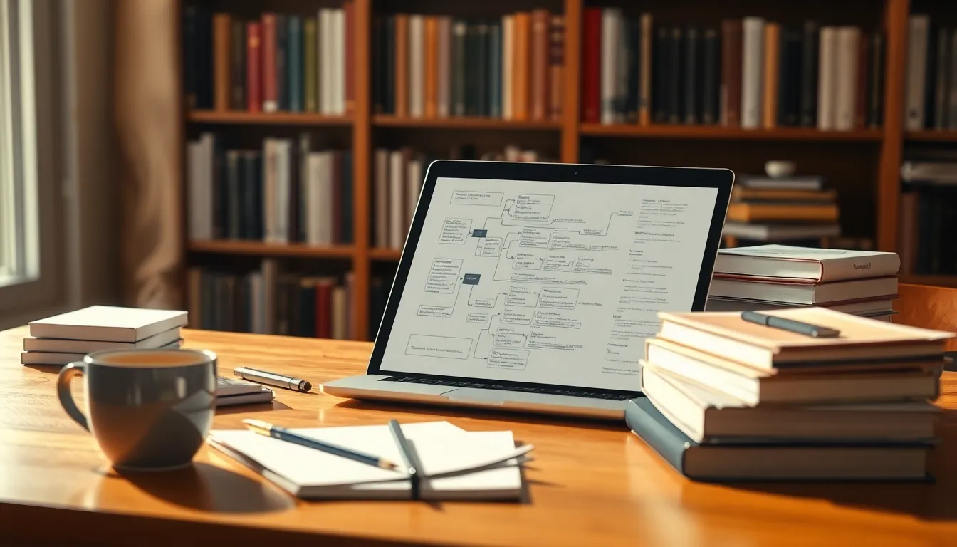 개요 기반 논문 작성 흐름도