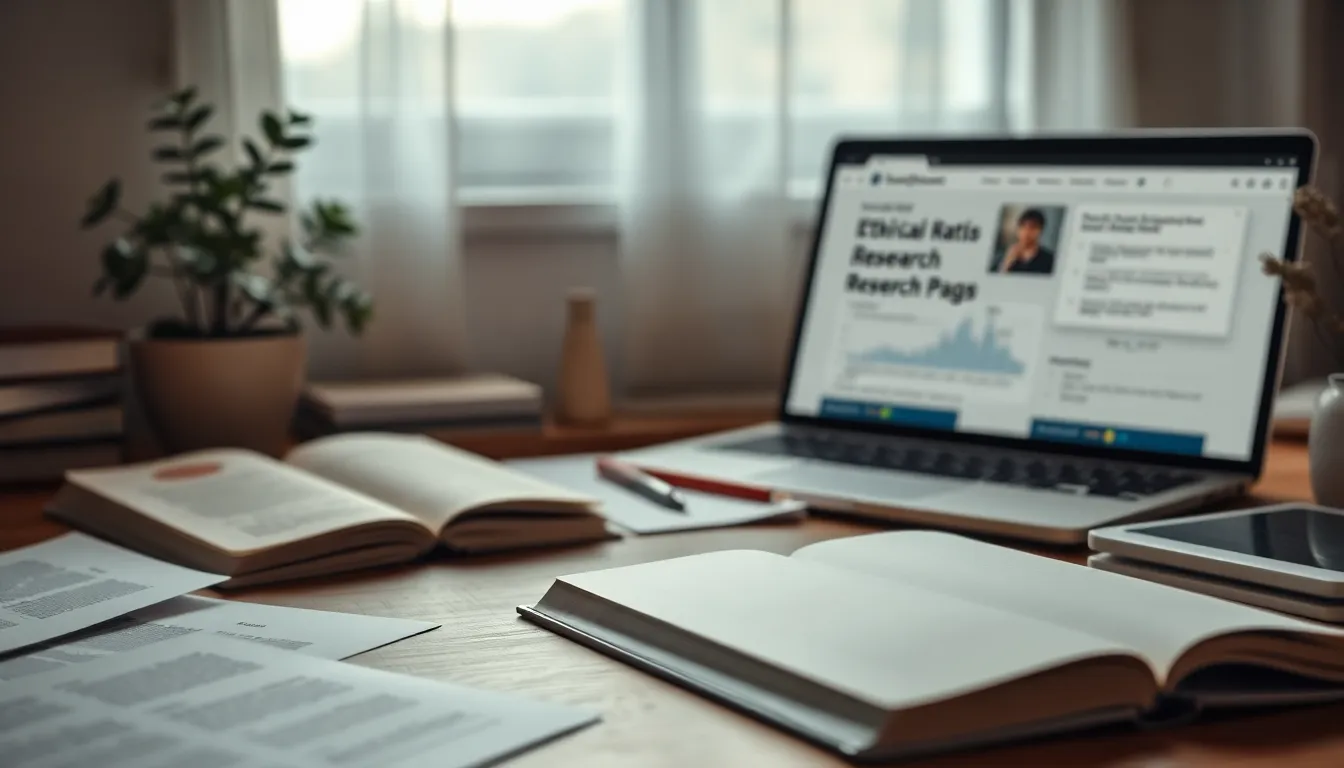 연구 윤리 심의 준비를 위한 문서들을 검토하는 모습