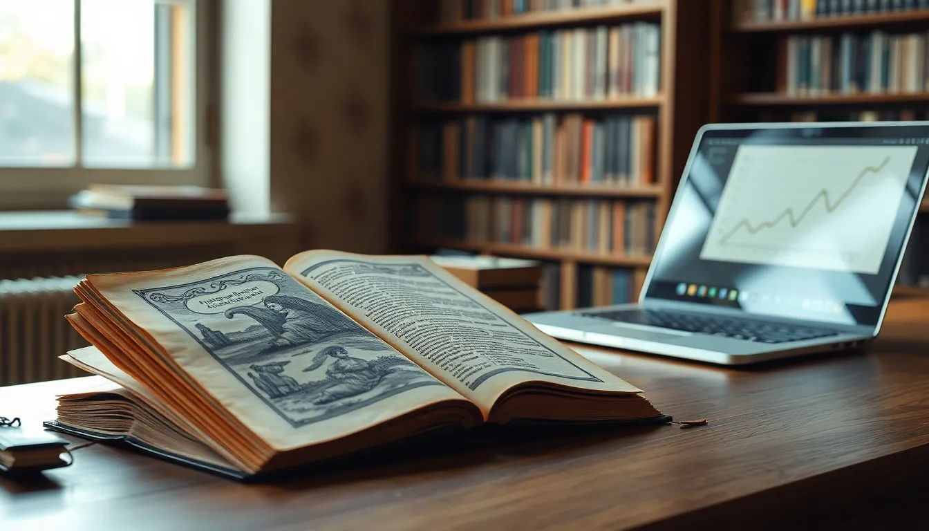 KCI 논문 검색을 위한 노트북과 여러 학술 서적 이미지