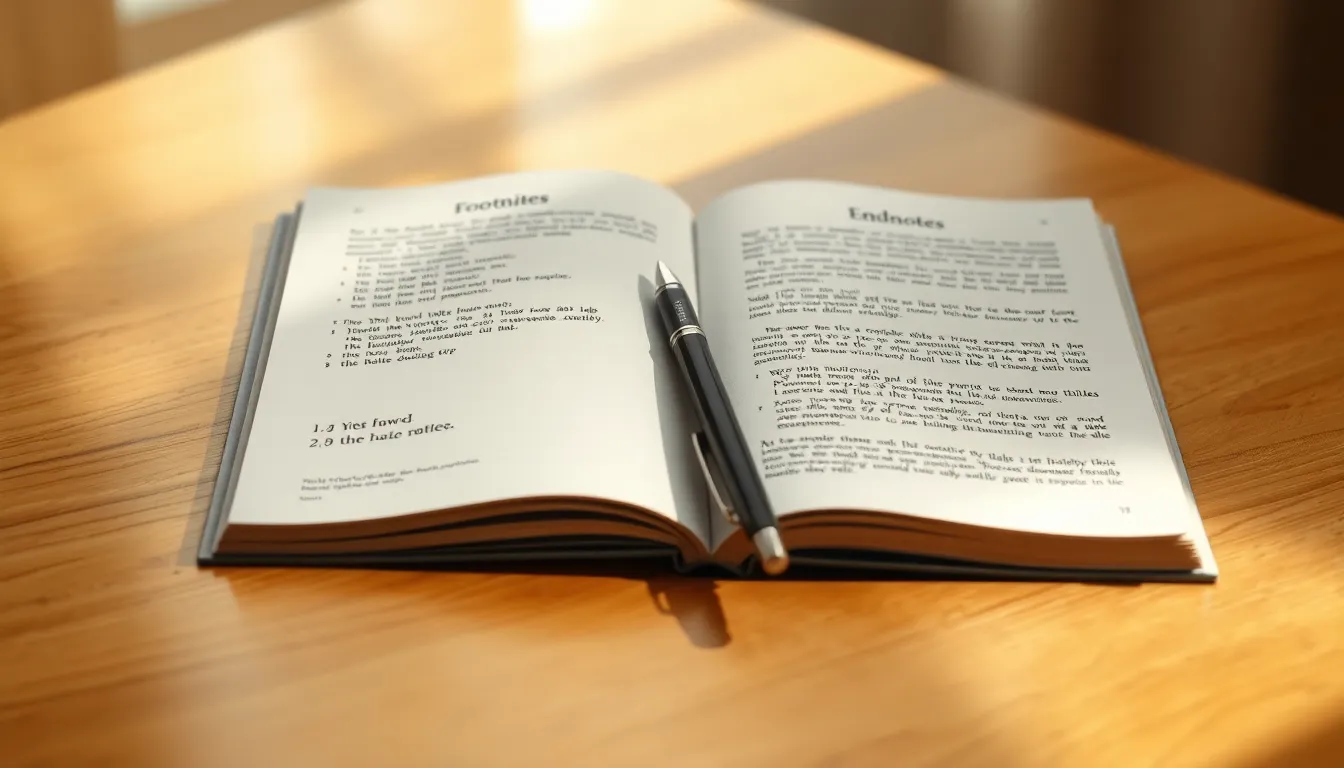 글쓰기 중 각주와 미주 선택을 고민하는 모습