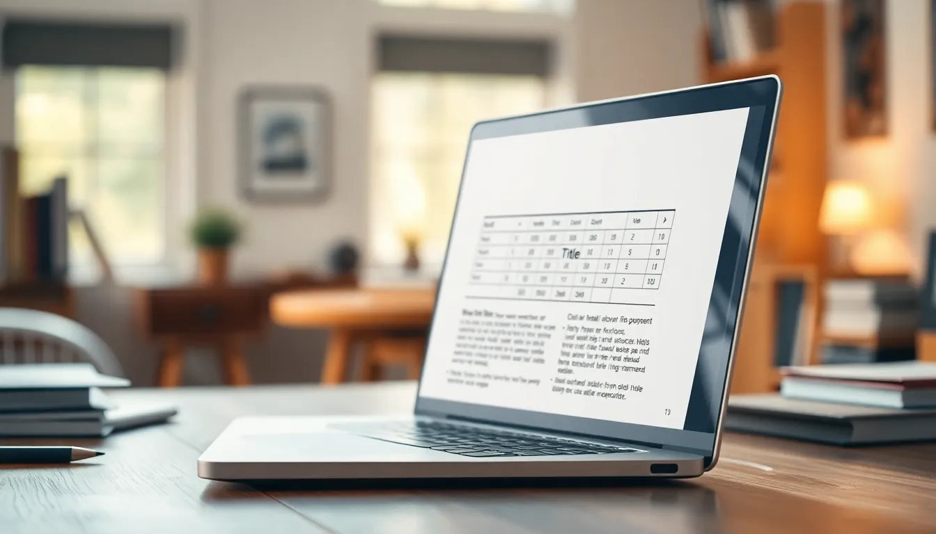 표 제목 배치 예시 이미지