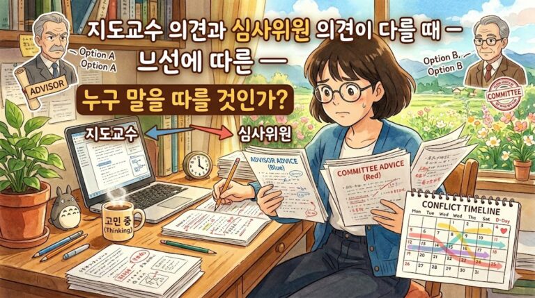 지도교수 의견과 심사위원 의견이 다를 때 — 누구 말을 따를 것인가