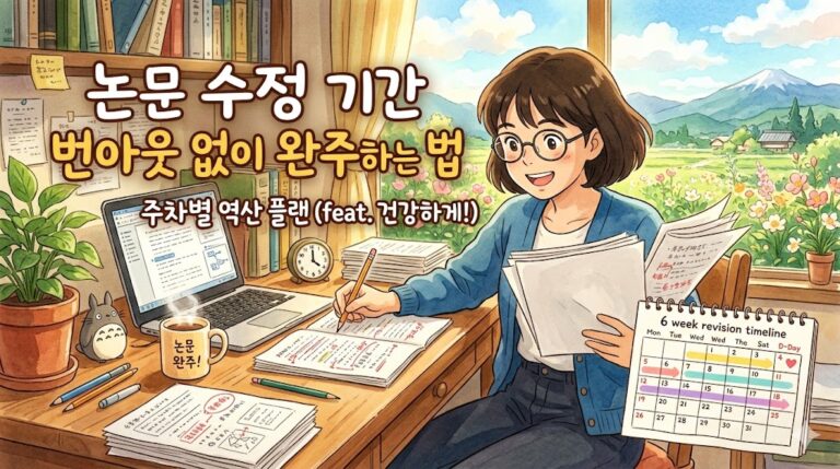 논문 수정 기간 번아웃 없이 완주하는 법 — 주차별 역산 플랜