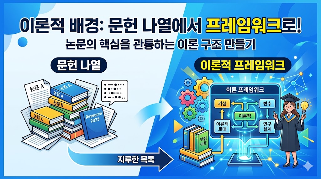 이론적 배경 챕터, 문헌 나열에서 이론 프레임워크로 전환하는 방법 1 79dcea4f 5e8f 4f5c 829f 02845cc194d9