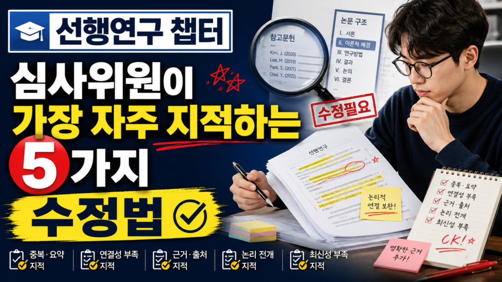 선행연구 챕터에서 심사위원이 가장 자주 지적하는 5가지와 수정법 1 9a2a1c23 658c 43f0 867a 49158b511831