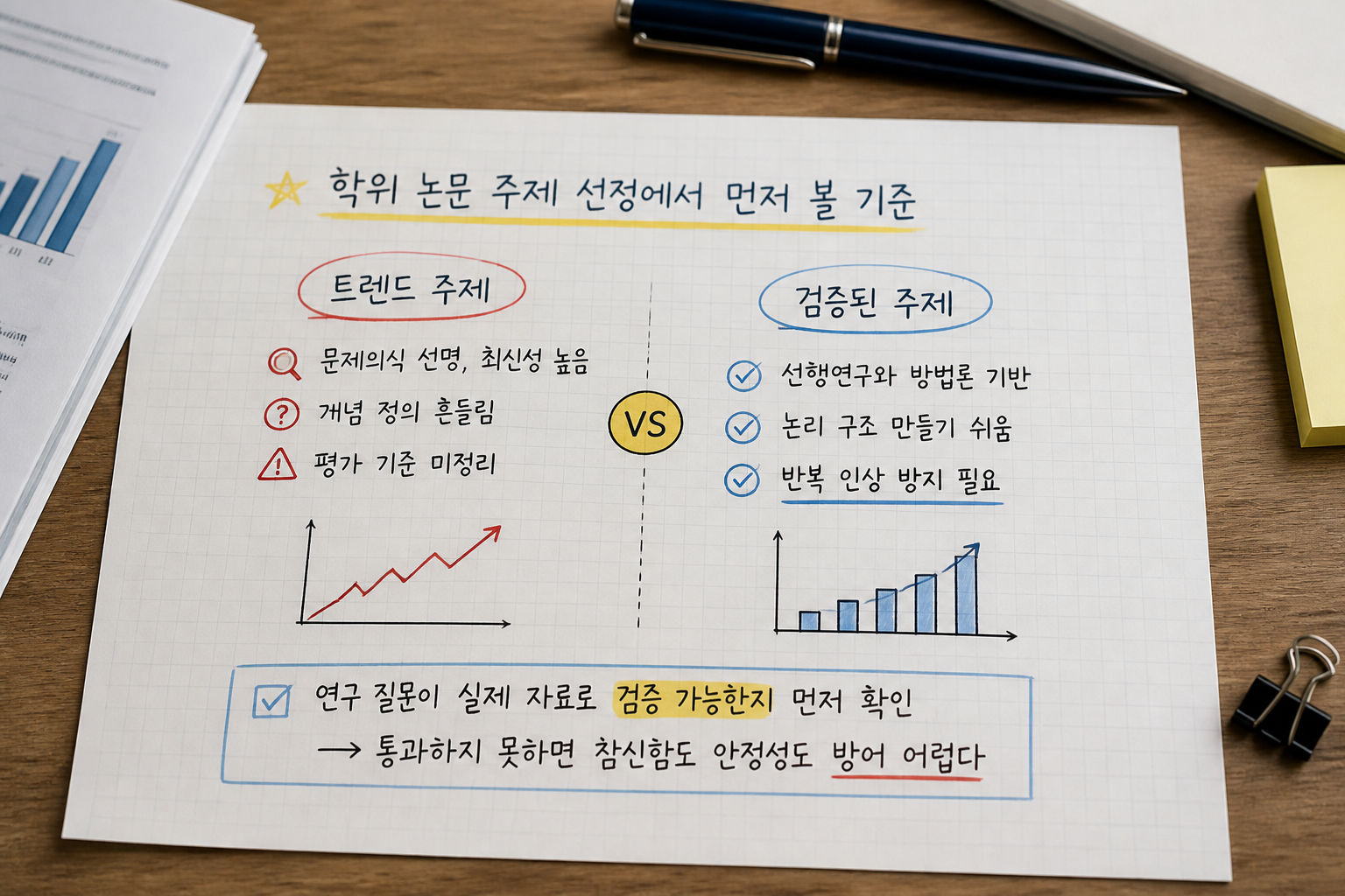 학위 논문 주제 선택 트렌드와 검증 사이 1 학위 논문 주제 선정에서 먼저 볼 기준